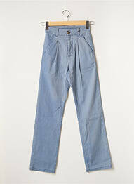 Pantalon droit taille haute taille haute bleu LEON & HARPER femme