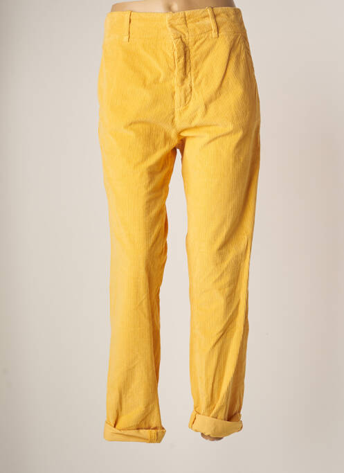 Pantalon chino jaune LEON & HARPER pour femme