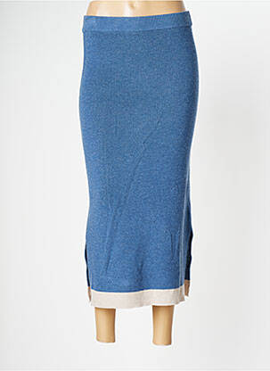 Jupe longue taille normale bleu SOLILY femme