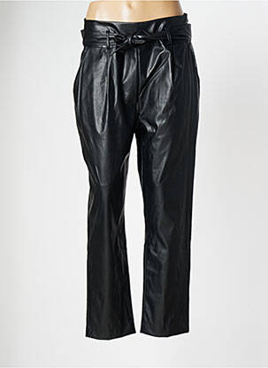 Pantalon droit stretch taille normale noir QUATRE VINGT JOURS femme