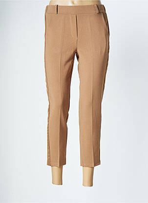 Pantalon 7/8 stretch taille normale marron QUATRE VINGT JOURS femme