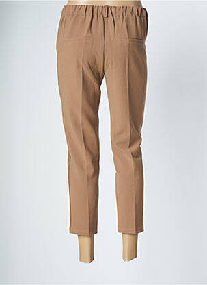 Pantalon 7/8 stretch taille normale marron QUATRE VINGT JOURS femme