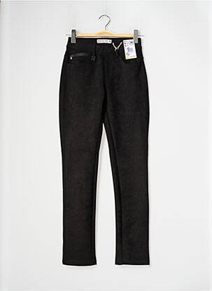 Pantalon droit stretch taille normale noir QUATRE VINGT JOURS femme