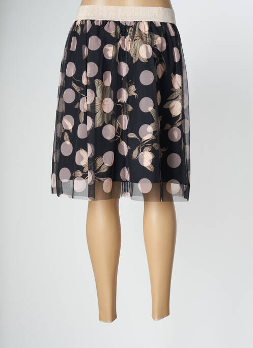 Jupe mi-longue noir QUATRE VINGT JOURS pour femme