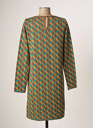 Robe pull stretch manches longues marron MALIPARMI femme