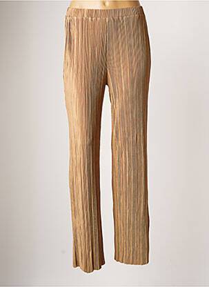 Pantalon large coupe fluide taille normale marron BISOU'S PROJECT femme