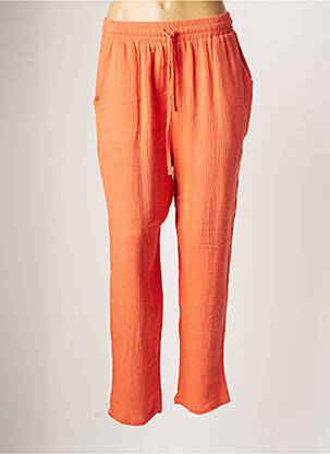 Pantalon droit orange CHRISTY pour femme