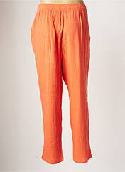 Pantalon droit orange CHRISTY pour femme seconde vue