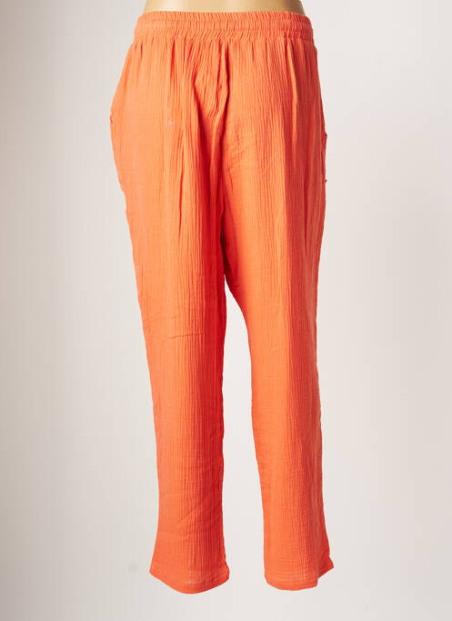 Pantalon droit orange CHRISTY pour femme