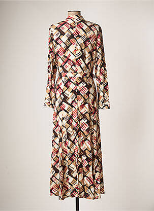 Robe longue manches longues manches longues beige ZILCH femme