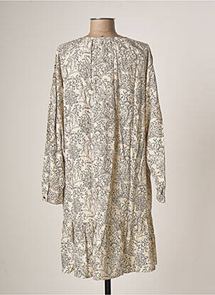 Robe courte coupe évasée manches longues beige SCOTCH & SODA femme