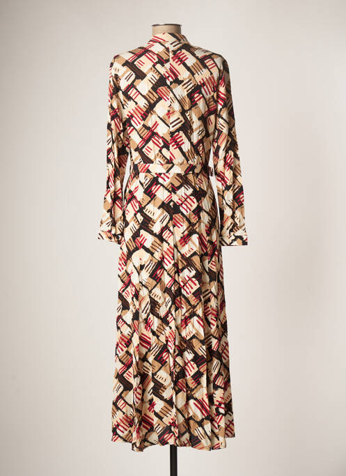Robe longue manches longues manches longues beige ZILCH femme