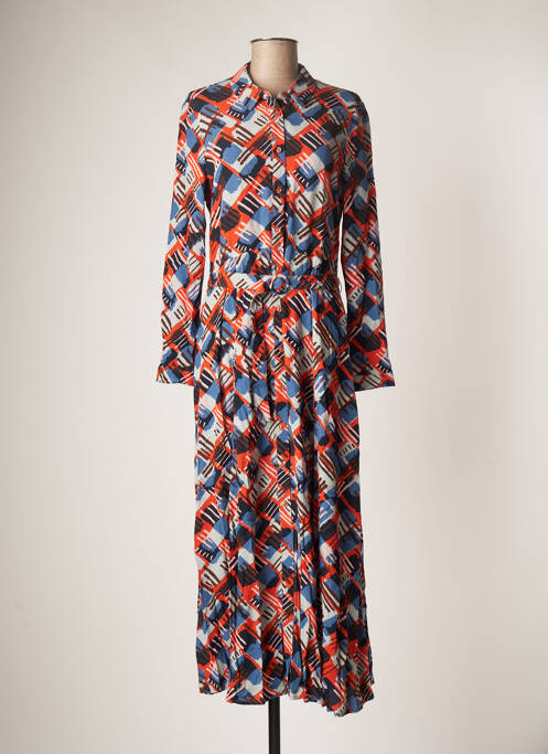 Robe longue manches longues manches longues orange ZILCH femme
