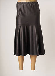 Jupe mi-longue stretch noir FRANCK ANNA femme