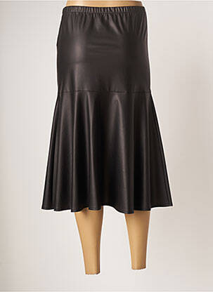 Jupe mi-longue coupe évasée noir FRANCK ANNA femme