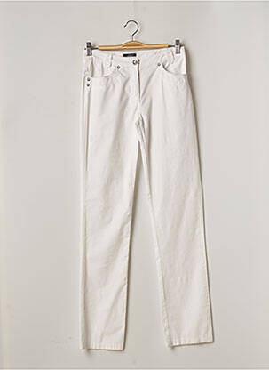 Pantalon droit stretch taille normale blanc THALASSA femme