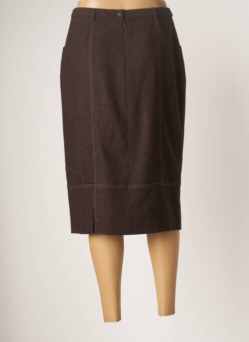 Jupe mi-longue marron PAUPORTÉ pour femme