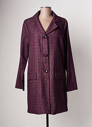 Manteau long violet AGATHE & LOUISE pour femme