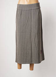 Jupe longue fermeture zippée au dos gris JAC JAC femme
