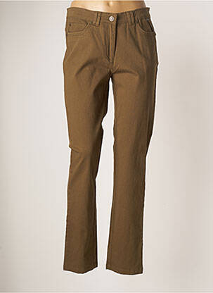 Pantalon slim broderie rivets taille normale vert AGATHE & LOUISE femme