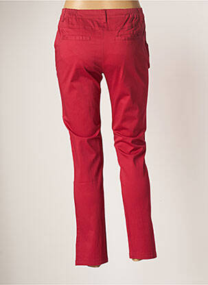 Pantalon chino tissage popeline taille normale rouge AGATHE & LOUISE femme