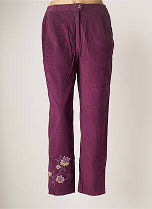 Pantalon droit violet JAC JAC pour femme