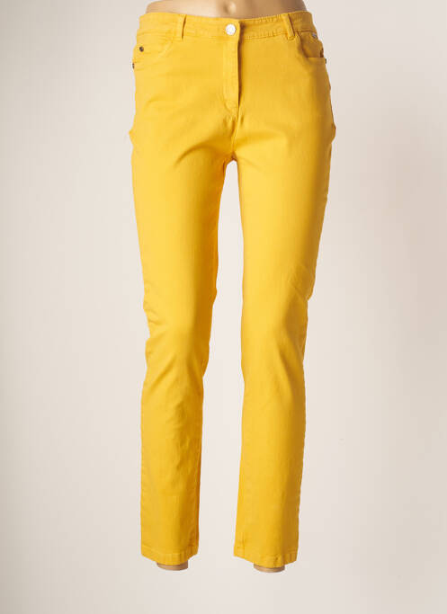 Jeans coupe slim jaune AGATHE & LOUISE pour femme