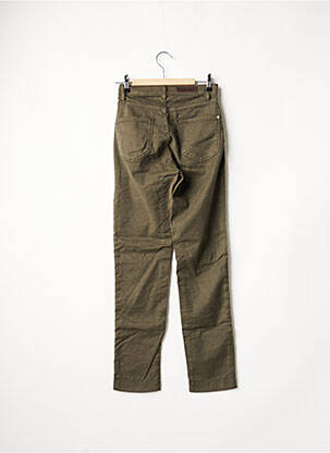 Pantalon slim stretch taille normale vert DENIM STUDIO femme