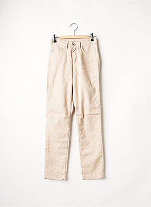 Pantalon slim stretch taille normale beige DENIM STUDIO femme