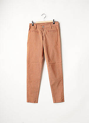 Pantalon slim stretch taille normale marron DENIM STUDIO femme