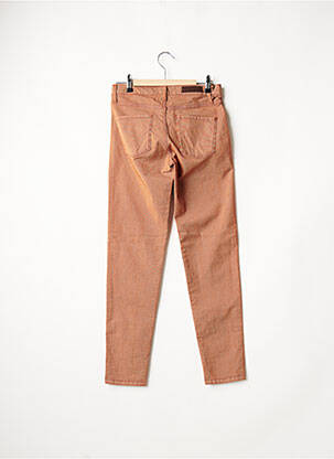 Pantalon slim stretch taille normale marron DENIM STUDIO femme