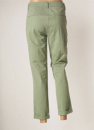 Pantalon chino tissage popeline taille normale vert FRACOMINA femme