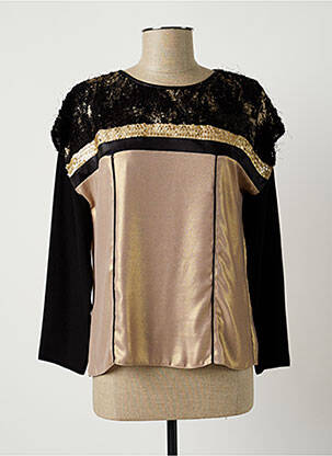 Blouse col rond manches longues jaune MERI & ESCA femme