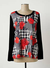 Top tissage jersey manches longues noir GUY DUBOUIS femme