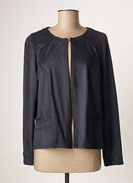 Veste casual col rond bleu FRANCE RIVOIRE femme