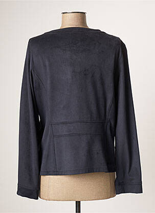 Veste casual col rond bleu FRANCE RIVOIRE femme