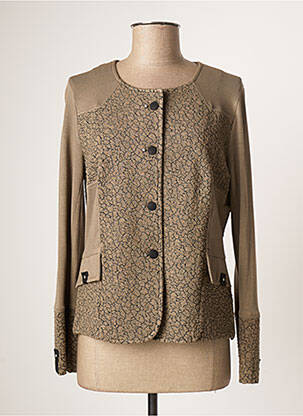 Veste casual col rond beige MERI & ESCA femme