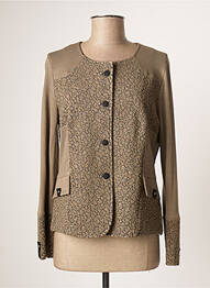 Veste casual col rond beige MERI & ESCA femme