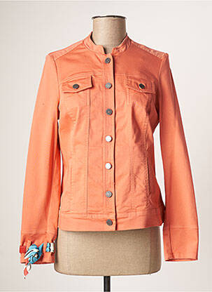 Veste casual col rond orange GREGORY PAT femme