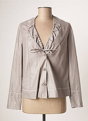 Veste casual col rond beige MERI & ESCA femme