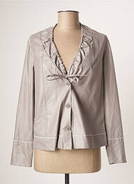 Veste casual col rond gris MERI & ESCA femme