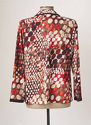 Chemisier coupe cintrée manches longues orange FRANCE RIVOIRE femme