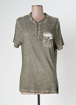 T-shirt coupe cintrée manches courtes vert MERI & ESCA femme