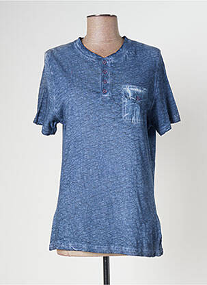 T-shirt coupe cintrée manches courtes bleu MERI & ESCA femme