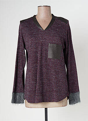Pull coupe cintrée manches longues rouge MERI & ESCA femme