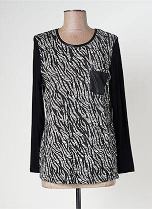 Top coupe cintrée manches longues noir MERI & ESCA femme