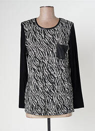 Top coupe cintrée manches longues noir MERI & ESCA femme