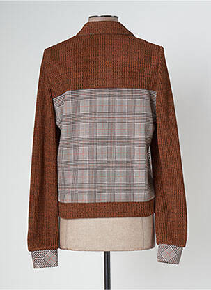 Veste casual col tailleur marron GUY DUBOUIS femme