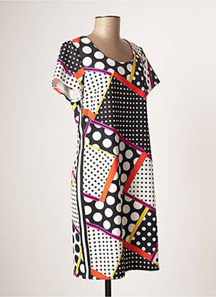 Robe mi-longue manches courtes manches courtes noir MERI & ESCA femme