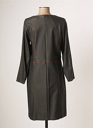 Robe mi-longue manches longues manches longues vert GREGORY PAT femme